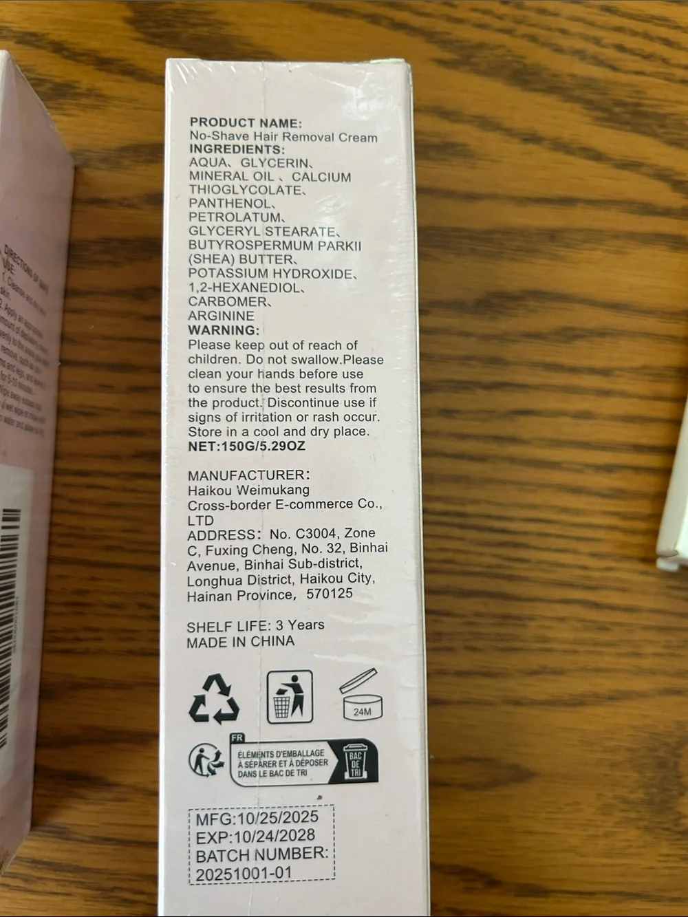 No-Shave Hair Removal Cream – White